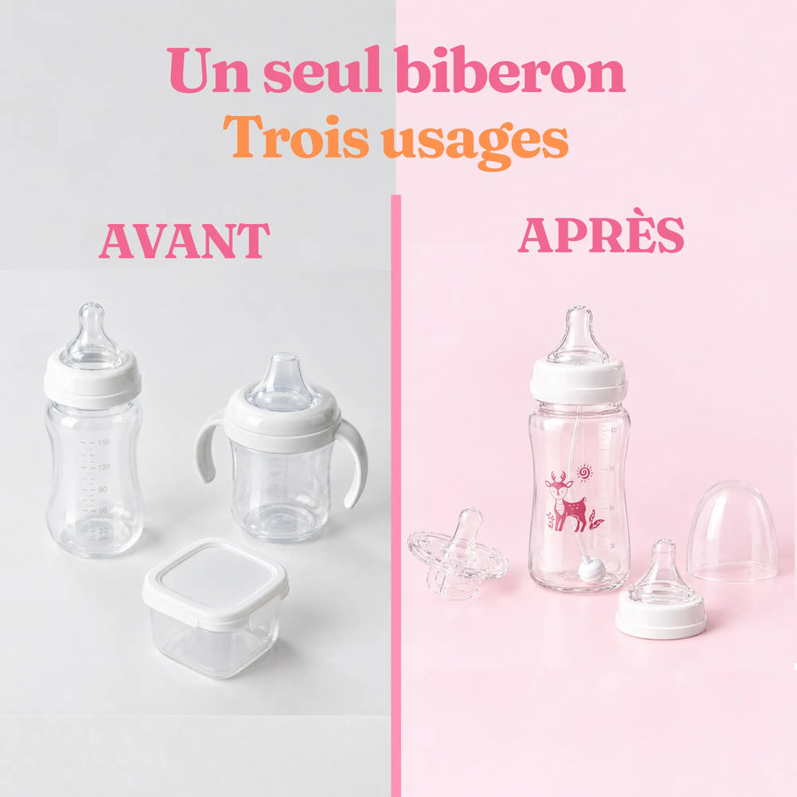 Biberon 3-en-1 — Sans BPA